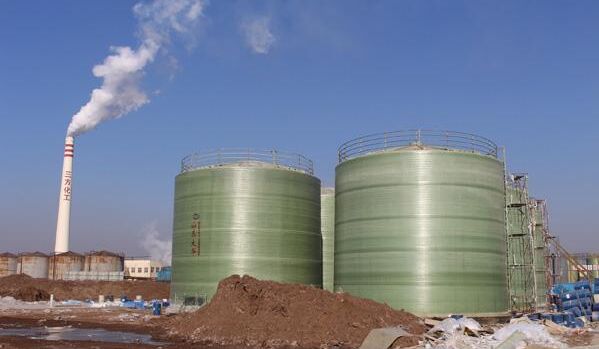 河北玻璃鋼儲(chǔ)存罐施工現(xiàn)場(chǎng)